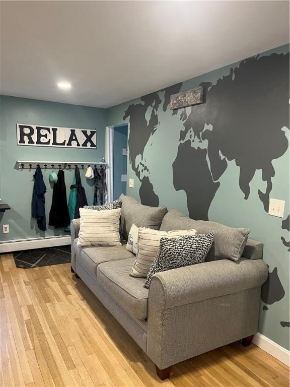 13 S Hillview Dr, Narragansett, RI 02882 - living area with wood finished floors and baseboards