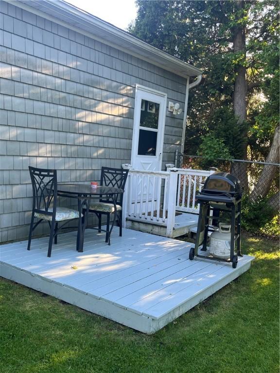 13 S Hillview Dr, Narragansett, RI 02882 - deck featuring grilling area and outdoor dining space