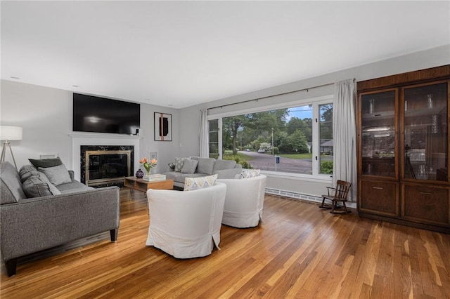 14 Twin Oak Dr, Warwick, RI 02889 - living room with wood finished floors and a fireplace