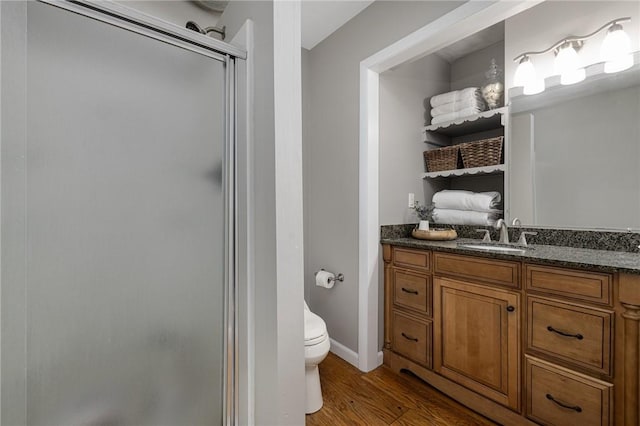 14 Twin Oak Dr, Warwick, RI 02889 - full bath featuring wood finished floors, a shower stall, and vanity