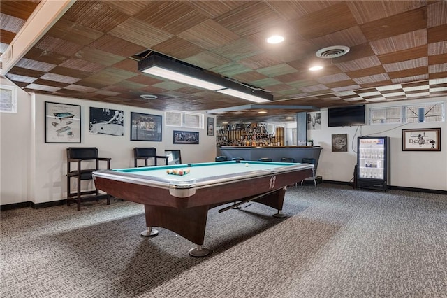 14 Twin Oak Dr, Warwick, RI 02889 - game room featuring billiards, carpet, and a community bar