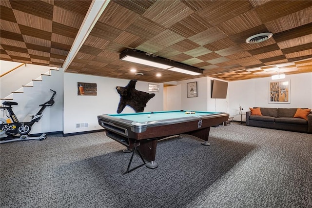 14 Twin Oak Dr, Warwick, RI 02889 - rec room with carpet and billiards table