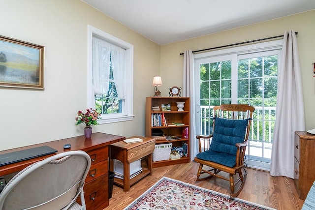 223 Corey Ln, Middletown, RI 02842 - office area featuring light wood-type flooring