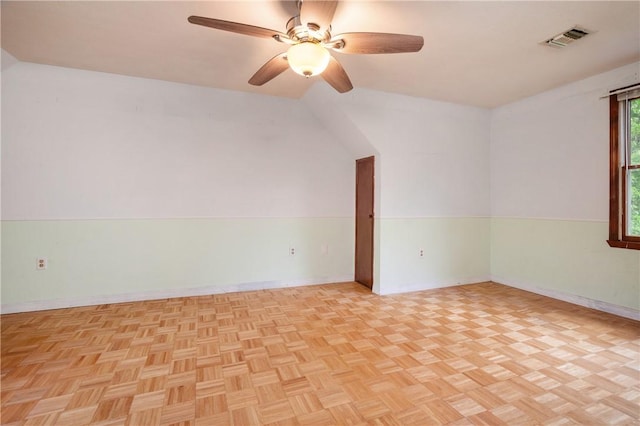 21 Diana Ave, Smithfield, RI 02917 - unfurnished room with ceiling fan, baseboards, and vaulted ceiling