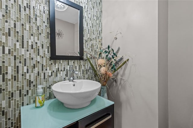 2 Tamarac Dr Unit A, Smithfield, RI 02828 - bathroom featuring backsplash, tile walls, and vanity