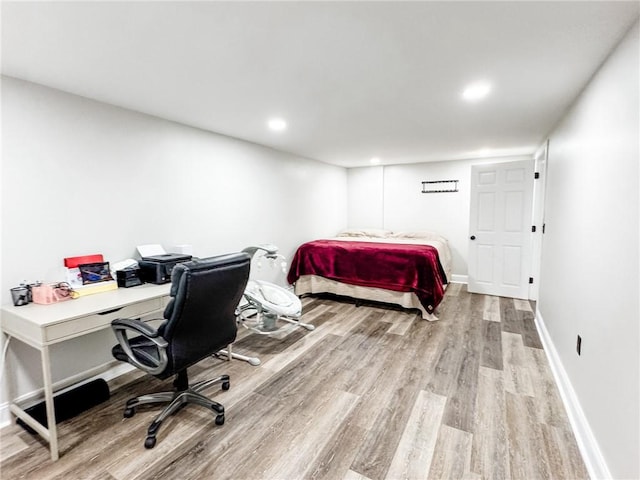 1 Sharp St, Coventry, RI 02816 - bedroom featuring light wood-style flooring, recessed lighting, and a desk