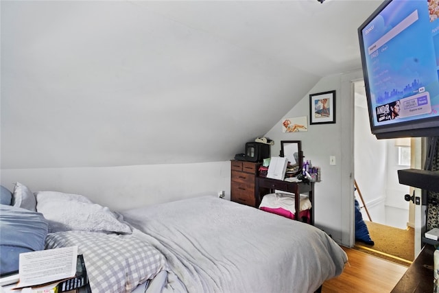 10 Sisson St, West Warwick, RI 02893 - bedroom with vaulted ceiling and wood finished floors