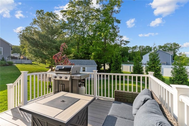 25 Ironwood Dr, Coventry, RI 02816 - wooden deck with a lawn and a grill