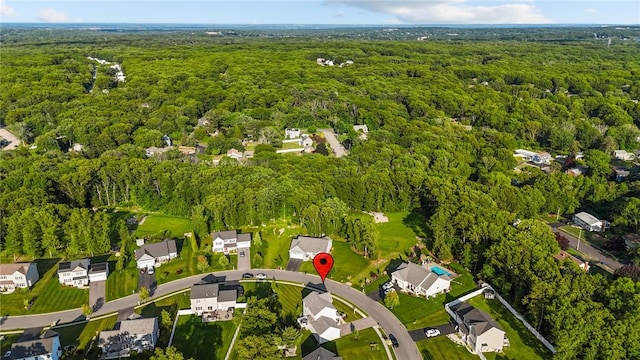 25 Ironwood Dr, Coventry, RI 02816 - aerial view of property and surrounding area with a heavily wooded area