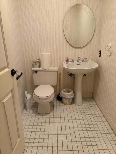 37 Trellis Dr Unit 37, West Warwick, RI 02893 - half bath with toilet and tile patterned flooring