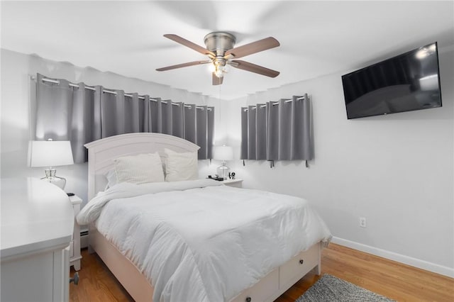 80 Flagg Ave, Warwick, RI 02886 - bedroom featuring baseboards, wood finished floors, and ceiling fan