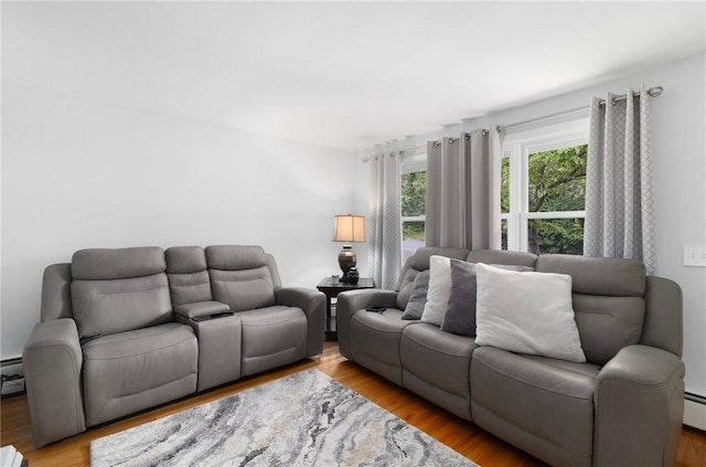 80 Flagg Ave, Warwick, RI 02886 - living room featuring wood finished floors and baseboard heating