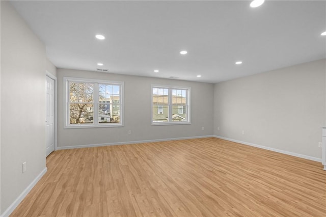 17 Judith St, Providence, RI 02909 - spare room with light wood-style flooring, baseboards, and recessed lighting