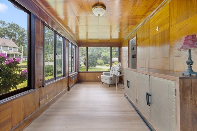 2 Carvin Ct, Warwick, RI 02886 - sunroom with wood finished floors and wood walls