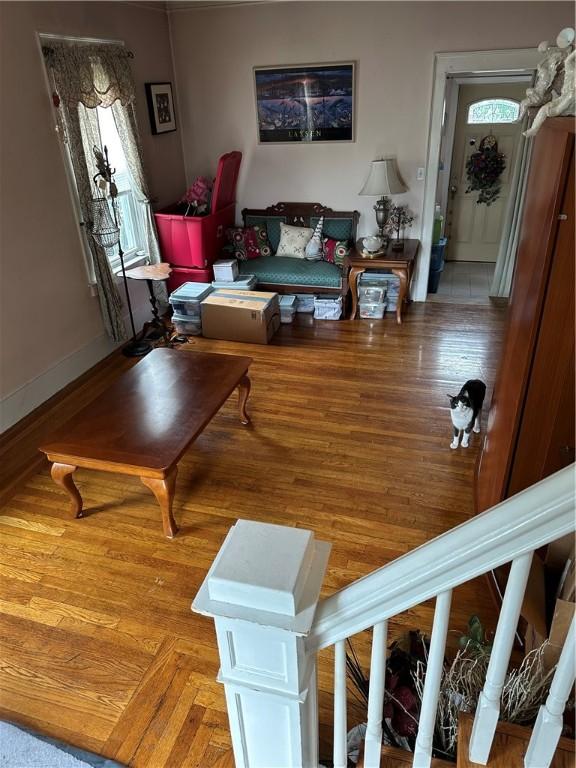 53 Wampanoag Trl, East Providence, RI 02915 - living room with plenty of natural light and wood finished floors