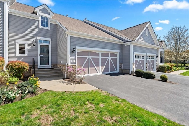 156 Hampton Way S, Kingstown, RI 02879 - townhome / multi-family property with a garage, driveway, and a shingled roof