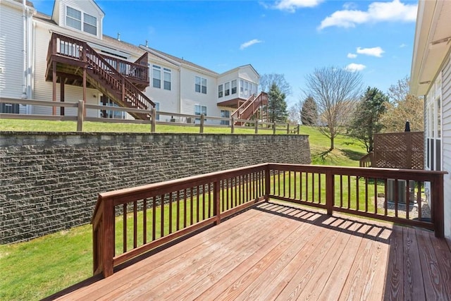 156 Hampton Way S, Kingstown, RI 02879 - wooden deck featuring a lawn