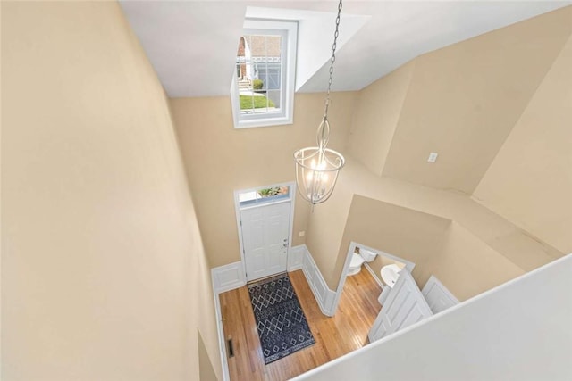 156 Hampton Way S, Kingstown, RI 02879 - entrance foyer featuring wood finished floors and a chandelier