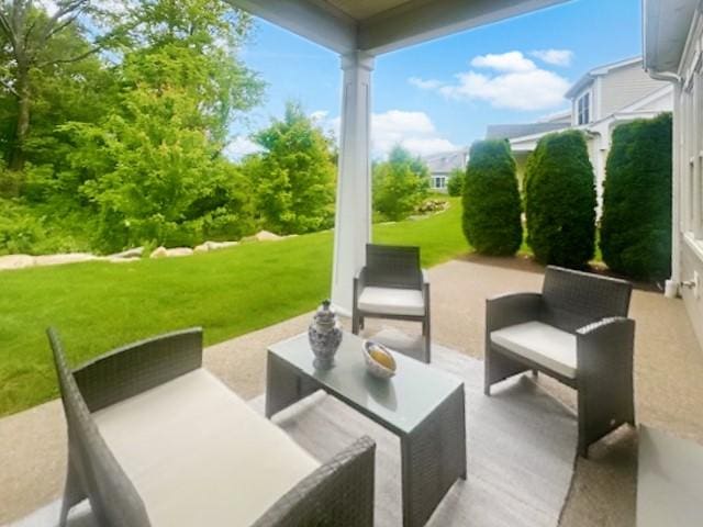 23 Middleberry Ln, East Greenwich, RI 02818 - view of patio / terrace with an outdoor living space