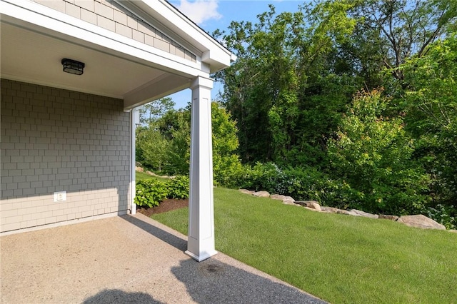 23 Middleberry Ln, East Greenwich, RI 02818 - view of grassy yard with a patio
