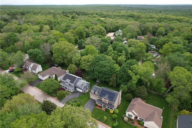 64 E Park Ln, South Kingstown, RI 02879 - aerial perspective of suburban area with a forest