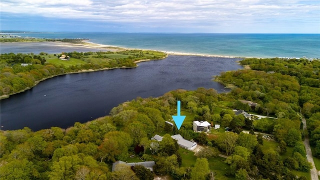 22 Pond View Dr, Little Compton, RI 02837 - aerial view of property's location with a large body of water