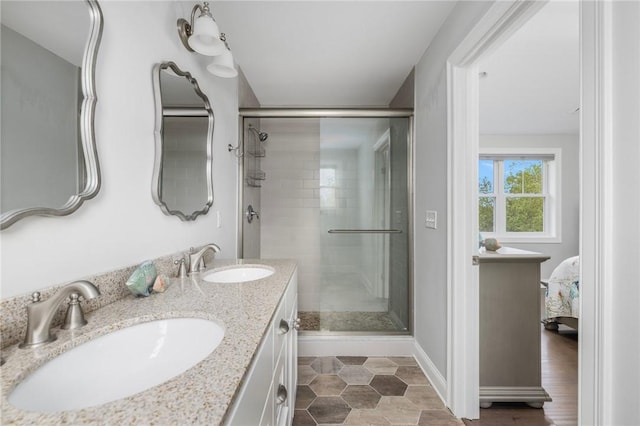36 Wanda St, Narragansett, RI 02882 - bathroom with a stall shower, double vanity, and ensuite bathroom
