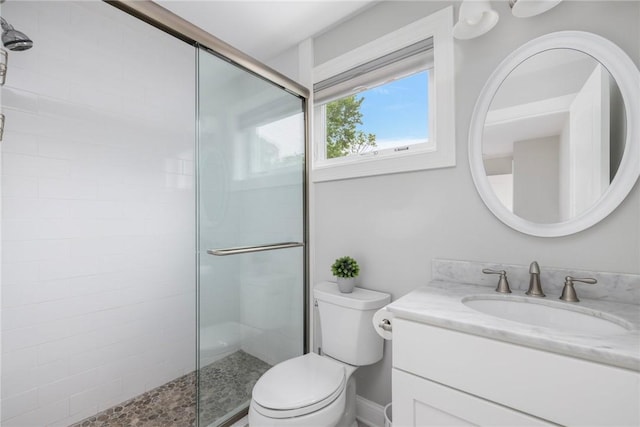 36 Wanda St, Narragansett, RI 02882 - bathroom featuring tiled shower, vanity, and toilet