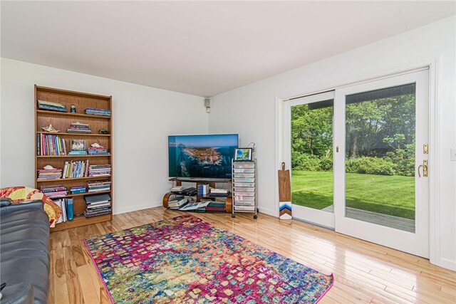 48 Wright Ln, Jamestown, RI 02835 - living area featuring hardwood / wood-style flooring