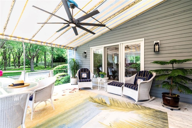 48 Wright Ln, Jamestown, RI 02835 - deck with ceiling fan
