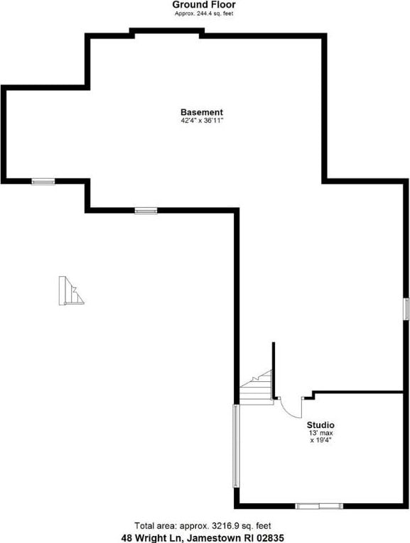 48 Wright Ln, Jamestown, RI 02835 - floor plan / room layout