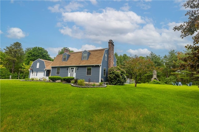 850 Black Plain Rd, North Smithfield, RI 02896 - view of front facade with a chimney and a front yard