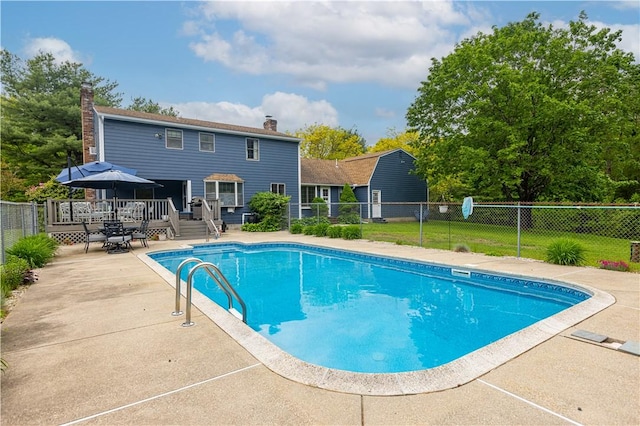 850 Black Plain Rd, North Smithfield, RI 02896 - view of swimming pool with a wooden deck and a patio