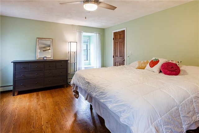 850 Black Plain Rd, North Smithfield, RI 02896 - bedroom with wood finished floors and a ceiling fan