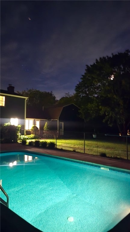 850 Black Plain Rd, North Smithfield, RI 02896 - view of pool at night