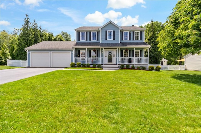 7 Mountain Laurel Dr, Coventry, RI 02816 - colonial-style house with a porch, a garage, and driveway
