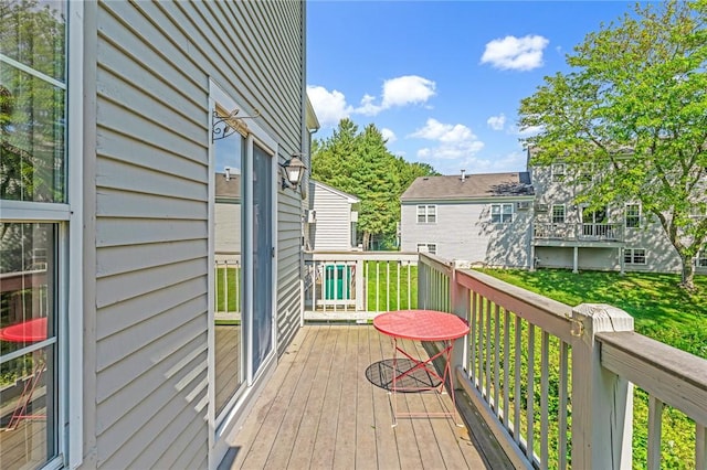 565 Quaker Ln Unit 43, West Warwick, RI 02893 - wooden terrace featuring a yard