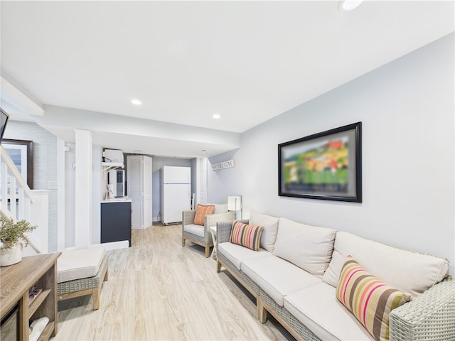 6 Dolphin Rd, Narragansett, RI 02882 - living room with light wood-style floors and recessed lighting
