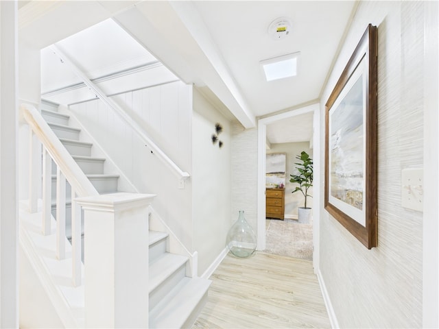 6 Dolphin Rd, Narragansett, RI 02882 - staircase with wood finished floors and baseboards