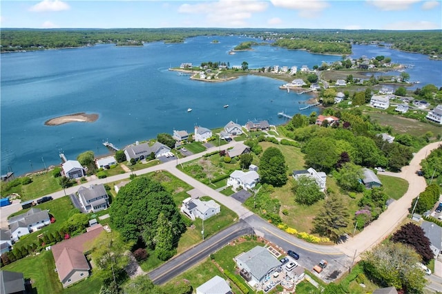 6 Dolphin Rd, Narragansett, RI 02882 - aerial view of property's location featuring a large body of water and nearby suburban area