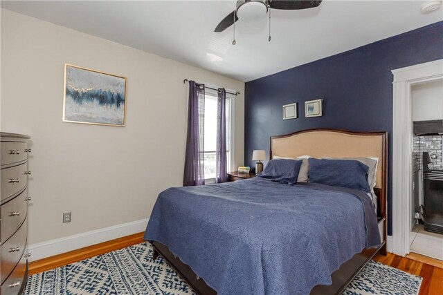 412 E Ave, Pawtucket, RI 02860 - bedroom with wood finished floors, baseboards, and a ceiling fan