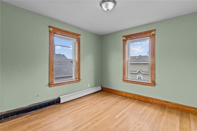 99 Third St, West Warwick, RI 02893 - unfurnished room with baseboards, wood finished floors, and baseboard heating