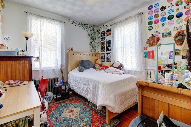 93 Naples Ave, Providence, RI 02908 - bedroom with multiple windows, wood finished floors, and radiator heating unit