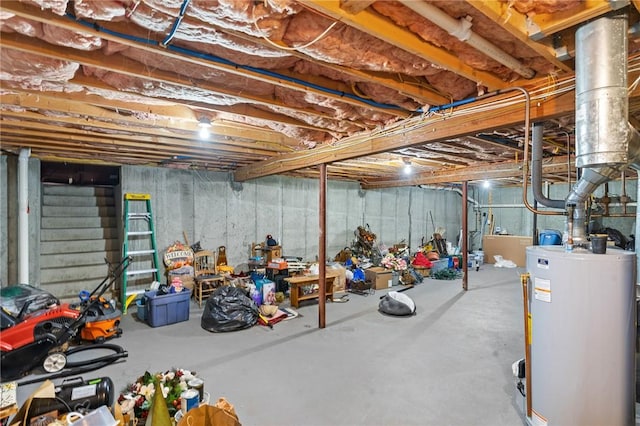 5 Leighas Ln, Coventry, RI 02816 - unfinished basement featuring gas water heater