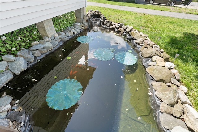 39 Camac St, Pawtucket, RI 02861 - exterior view of a garden pond