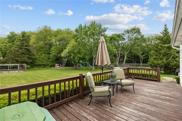 15 Womantam Ln, Cumberland, RI 02864 - deck with a playground