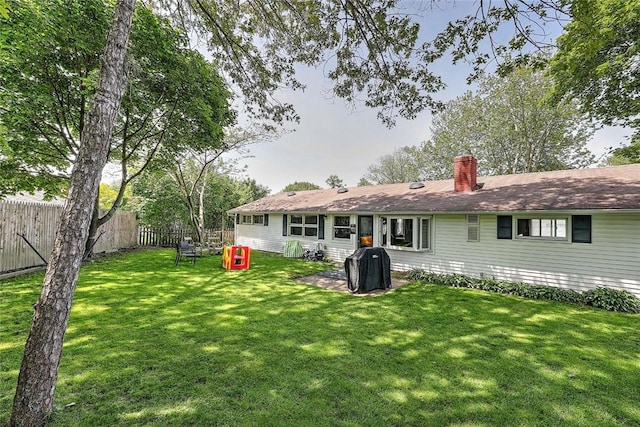 92 Chatworth Ave, Warwick, RI 02886 - rear view of property with a chimney