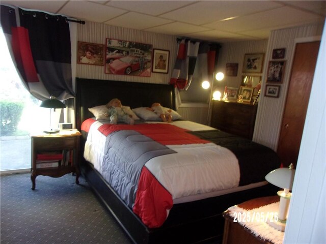 15 Ponderosa Dr, West Warwick, RI 02893 - carpeted bedroom with a paneled ceiling