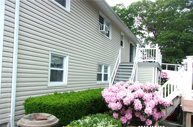 15 Ponderosa Dr, West Warwick, RI 02893 - view of home's exterior with stairs and a wooden deck