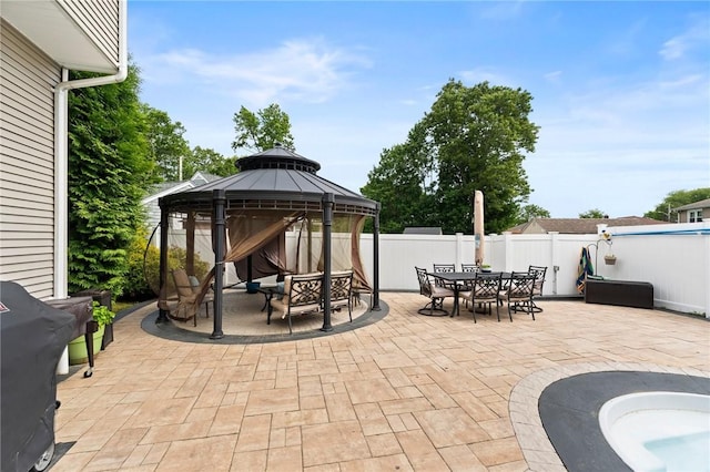 1710 Phenix Ave, Cranston, RI 02921 - view of patio / terrace with a gazebo and outdoor dining area